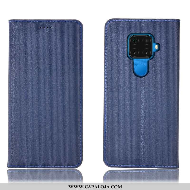 Capas Huawei Mate 30 Lite Couro Legitimo Cover Gradiente Cases Azul Escuro, Capa Huawei Mate 30 Lite