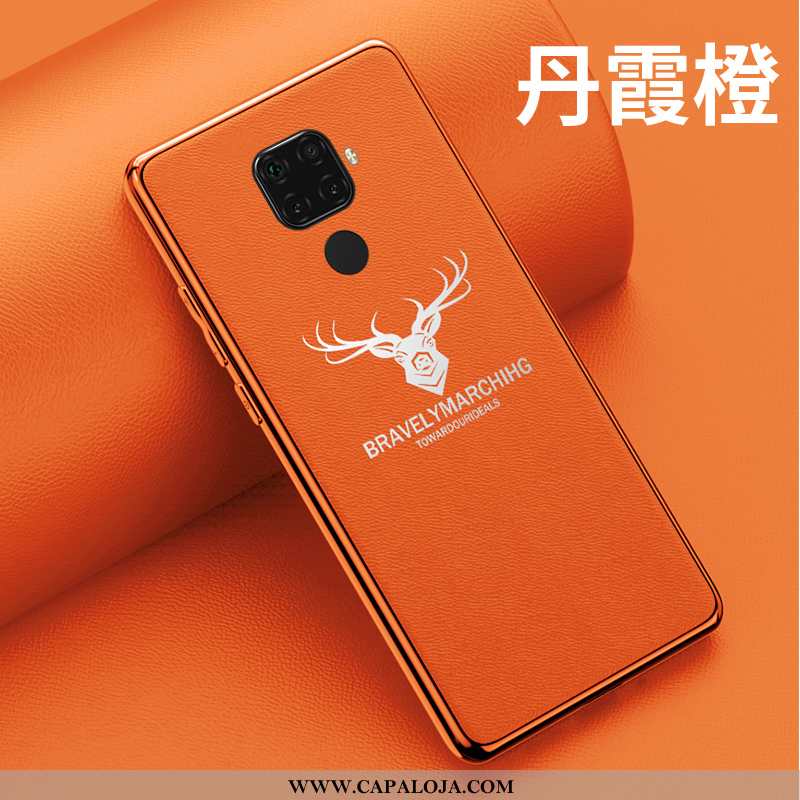 Capas Huawei Mate 30 Lite Protetoras Couro Antiqueda Feminino Laranja, Capa Huawei Mate 30 Lite Esti