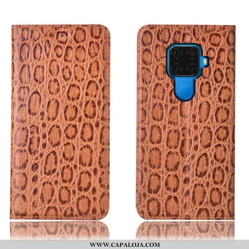 Capas Huawei Mate 30 Lite Protetoras Cover Cases Bordô, Capa Huawei Mate 30 Lite Couro Genuíno Compr