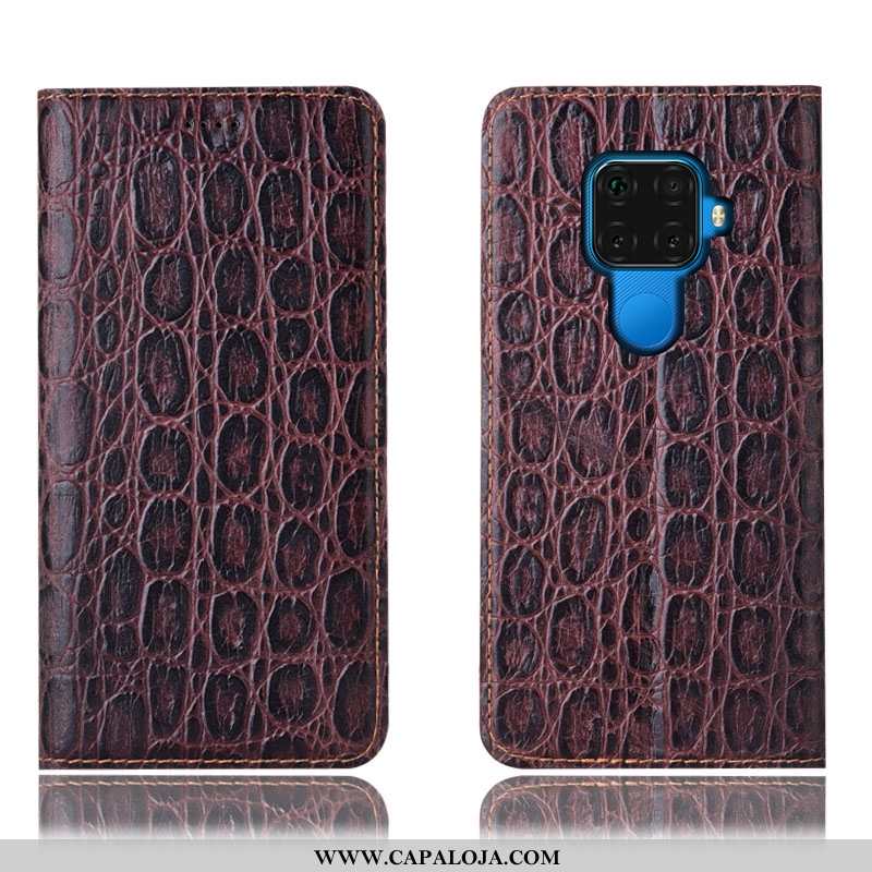 Capas Huawei Mate 30 Lite Protetoras Cover Cases Bordô, Capa Huawei Mate 30 Lite Couro Genuíno Compr