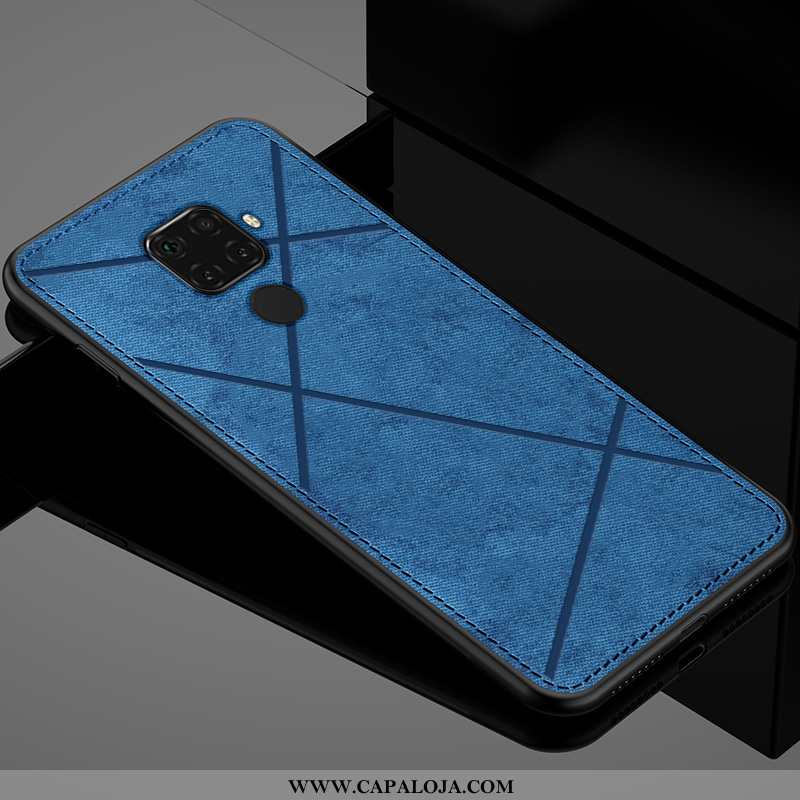 Capas Huawei Mate 30 Lite Protetoras Traseira Feminino Tecido Azul, Capa Huawei Mate 30 Lite Silicon