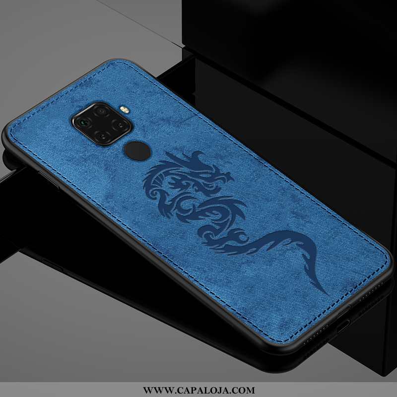 Capas Huawei Mate 30 Lite Protetoras Traseira Feminino Tecido Azul, Capa Huawei Mate 30 Lite Silicon