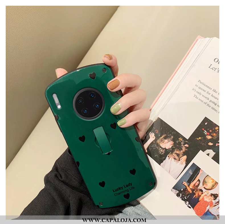 Capas Huawei Mate 30 Pro Criativas Malha Casal Verde, Capa Huawei Mate 30 Pro Protetoras Venda