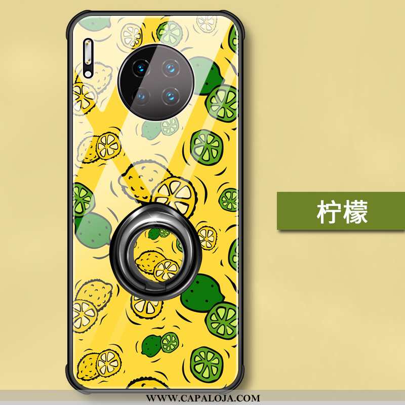 Capas Huawei Mate 30 Pro Desenho Animado Vidro Feminino Amarelo, Capa Huawei Mate 30 Pro Silicone Ve