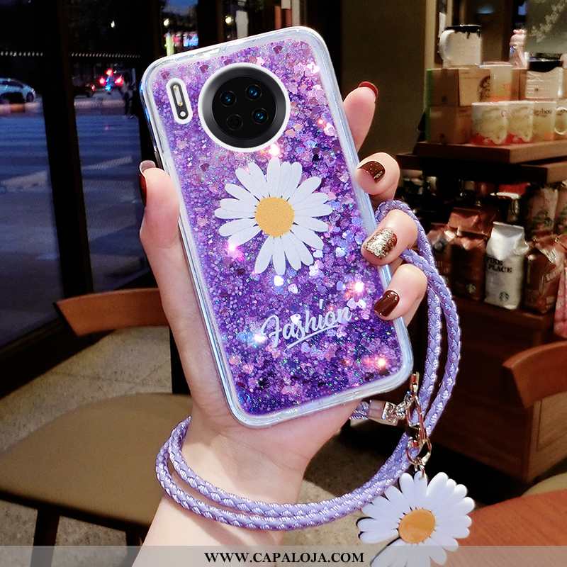 Capas Huawei Mate 30 Pro Estilosas Tendencia Feminino Crisântemo Roxo, Capa Huawei Mate 30 Pro Corda