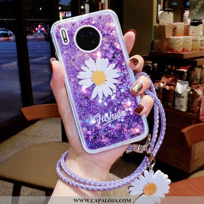 Capas Huawei Mate 30 Pro Estilosas Tendencia Feminino Crisântemo Roxo, Capa Huawei Mate 30 Pro Corda