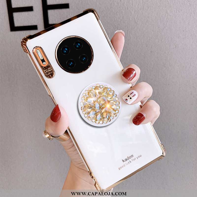 Capas Huawei Mate 30 Pro Soft Criativas Telemóvel Cases Branco, Capa Huawei Mate 30 Pro Silicone Onl