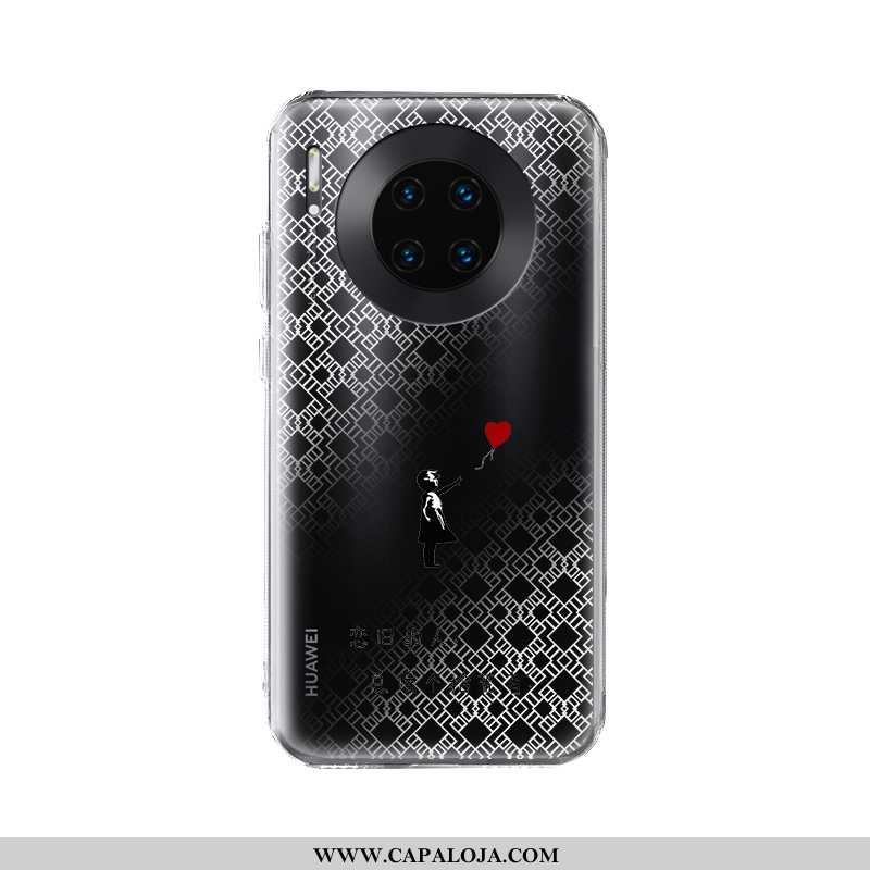 Capas Huawei Mate 30 Pro Transparente Protetoras Silicone Preto, Capa Huawei Mate 30 Pro Criativas B