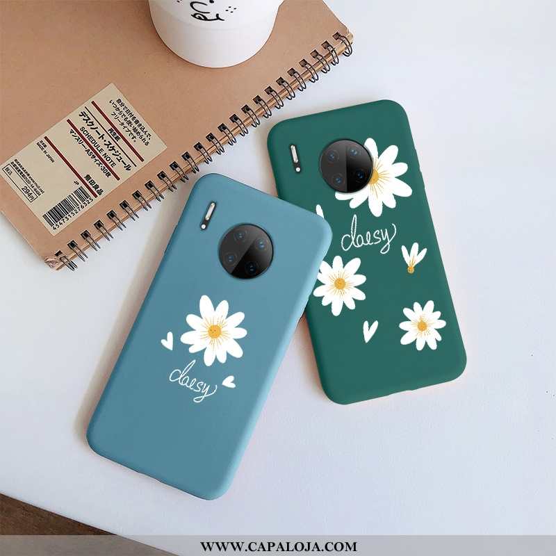 Capas Huawei Mate 30 Soft Minimalista Floral Azul, Capa Huawei Mate 30 Silicone Comprar