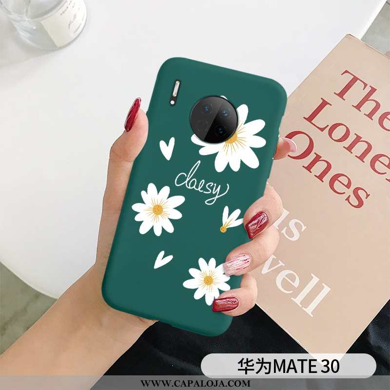 Capas Huawei Mate 30 Soft Minimalista Floral Azul, Capa Huawei Mate 30 Silicone Comprar