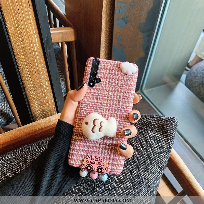 Capas Huawei Nova 5t Desenho Animado Rosa Telemóvel Feminino, Capa Huawei Nova 5t Bonitos Comprar