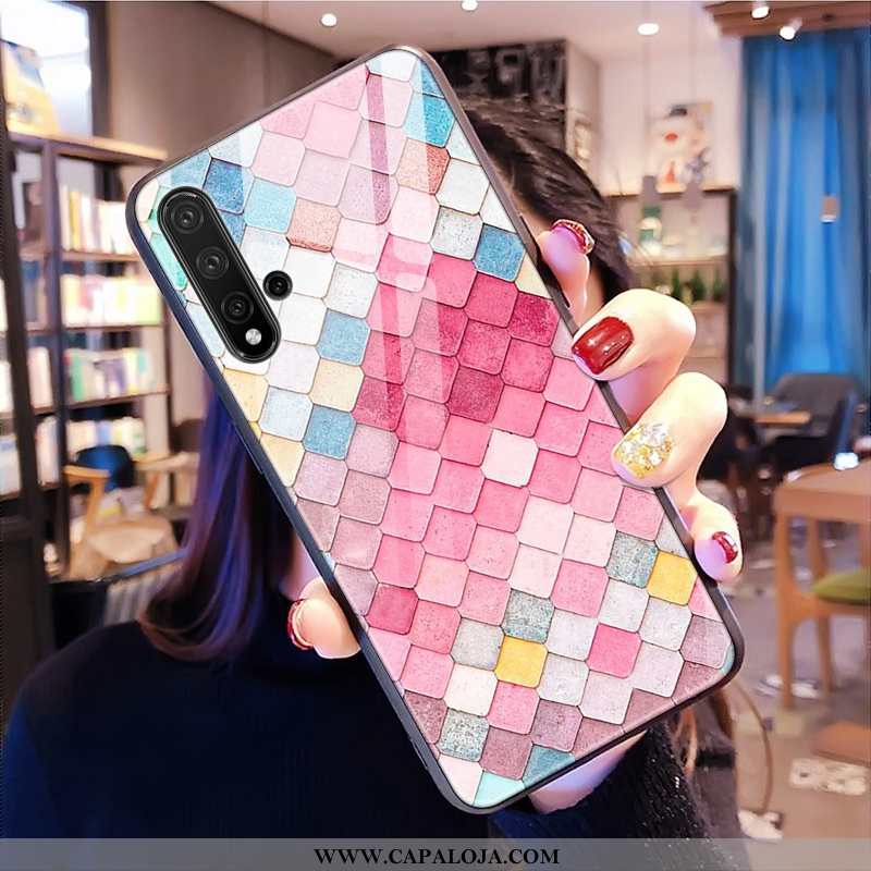 Capas Huawei Nova 5t Personalizada Malha Feminino Estiloso Colorido, Capa Huawei Nova 5t Protetoras 