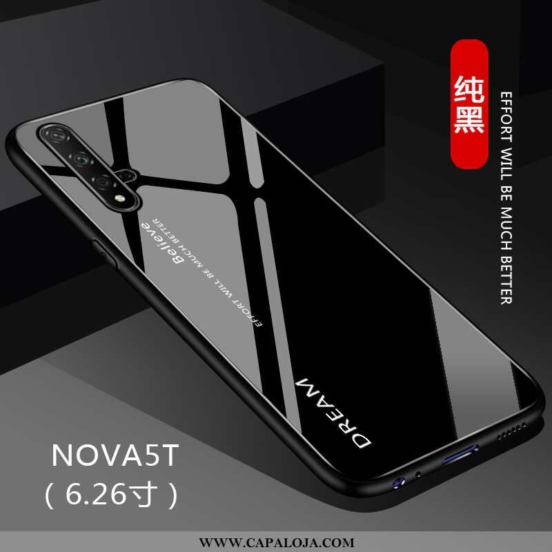 Capas Huawei Nova 5t Protetoras Lisas Slim Preto, Capa Huawei Nova 5t Vidro Venda