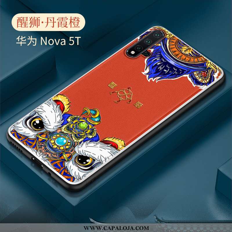 Capas Huawei Nova 5t Protetoras Super Criativas Telemóvel Vermelho, Capa Huawei Nova 5t Silicone Bar