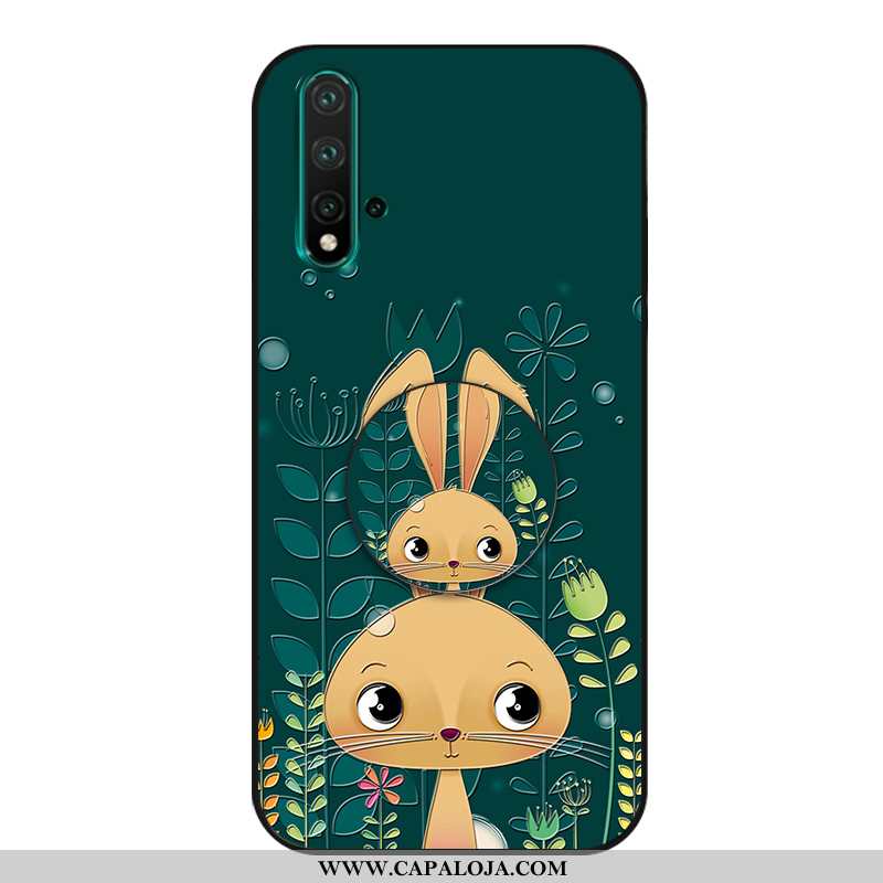 Capas Huawei Nova 5t Silicone Cases Pequena Soft Verde, Capa Huawei Nova 5t Desenho Animado Baratas