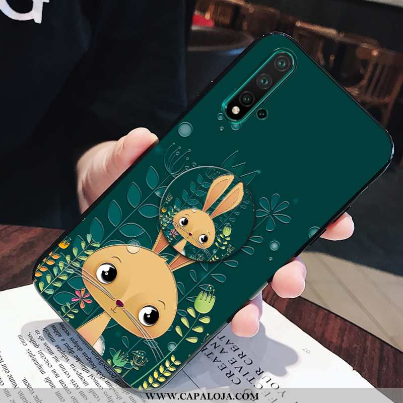 Capas Huawei Nova 5t Silicone Cases Pequena Soft Verde, Capa Huawei Nova 5t Desenho Animado Baratas