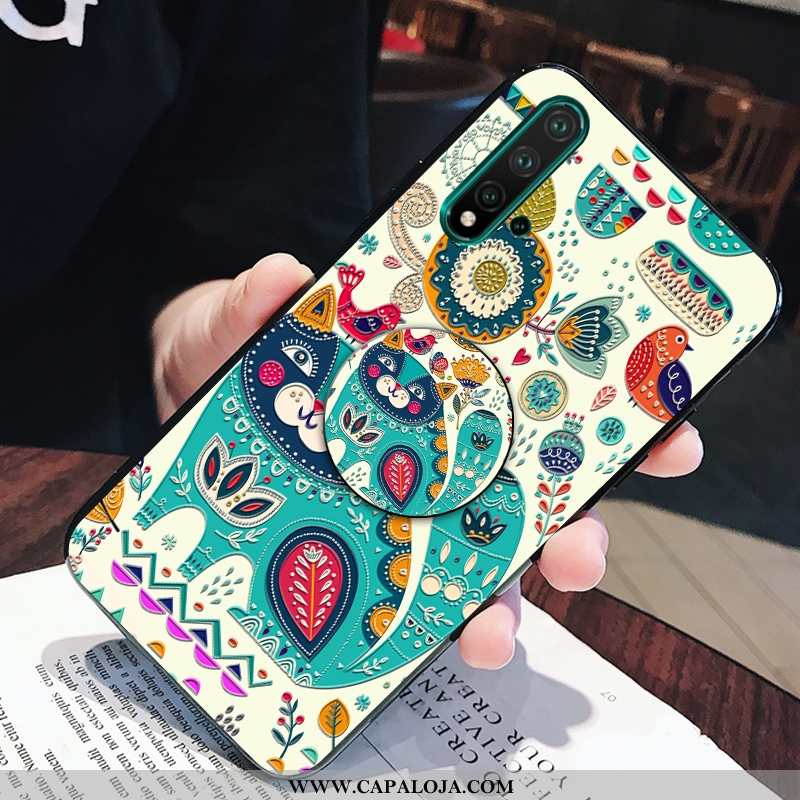 Capas Huawei Nova 5t Silicone Cases Pequena Soft Verde, Capa Huawei Nova 5t Desenho Animado Baratas