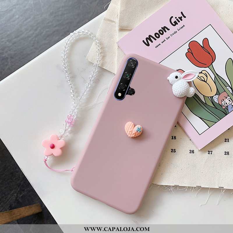 Capas Huawei Nova 5t Slim Coração Feminino Rosa, Capa Huawei Nova 5t Tendencia Baratas