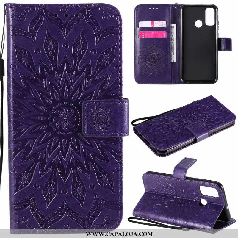 Capas Huawei P Smart 2020 Couro Antiqueda Azul, Capa Huawei P Smart 2020 Telemóvel Venda