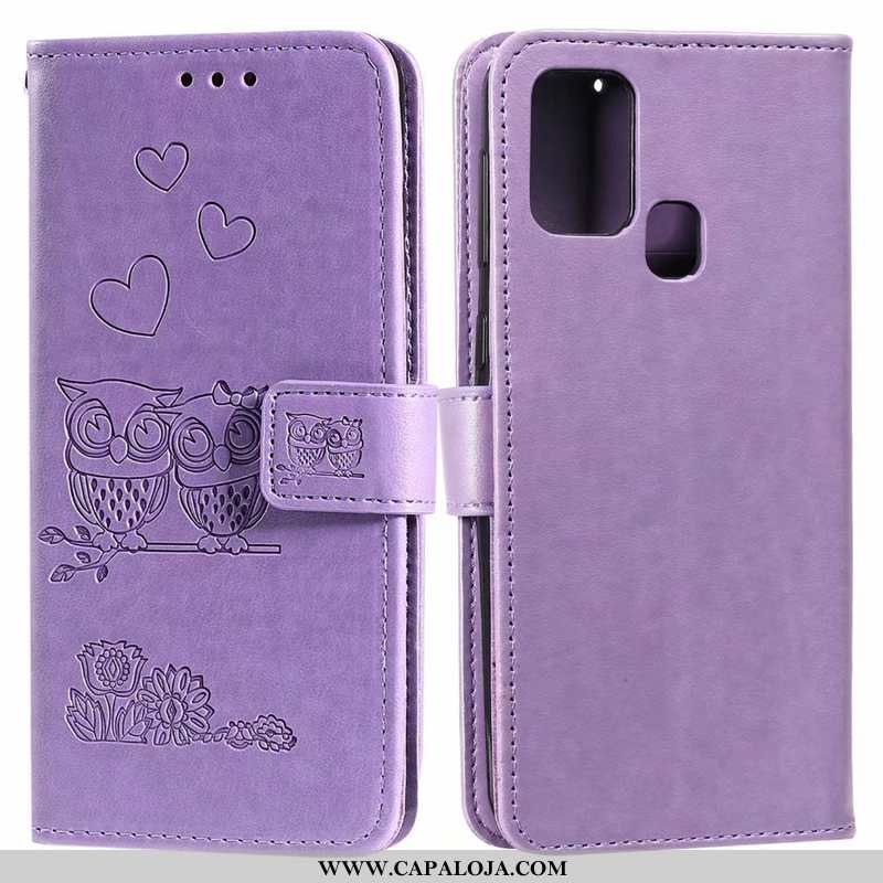 Capas Huawei P Smart 2020 Couro Telemóvel Cases Cover Roxo, Capa Huawei P Smart 2020 Online