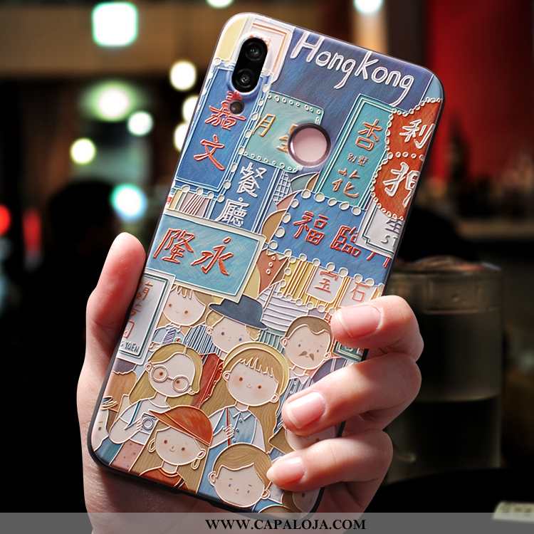 Capas Huawei P Smart 2020 Desenho Animado Criativas Cordao Personalizada Bege, Capa Huawei P Smart 2