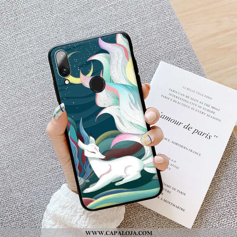 Capas Huawei P Smart 2020 Silicone Feminino Antiqueda Azul, Capa Huawei P Smart 2020 Personalizado B