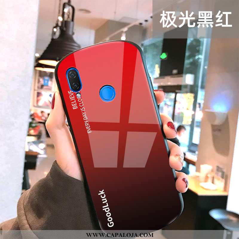 Capas Huawei P Smart+ Criativas Minimalista Casal Completa Vermelho, Capa Huawei P Smart+ Protetoras