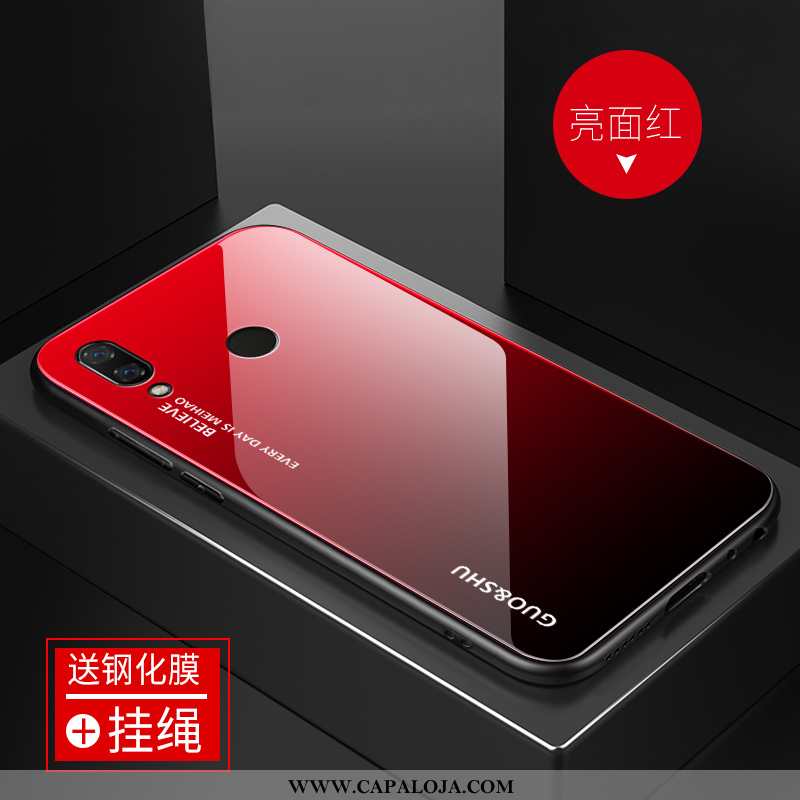 Capas Huawei P Smart+ Criativas Simples Completa Vermelha Vermelho, Capa Huawei P Smart+ Tendencia C