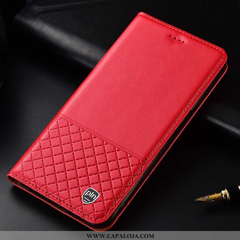 Capas Huawei P Smart Protetoras Frente Vermelha Vermelho, Capa Huawei P Smart Couro Genuíno Venda