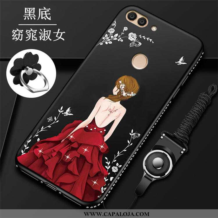 Capas Huawei P Smart Silicone Malha Armação Antiqueda Vermelho, Capa Huawei P Smart Cravejado Barata