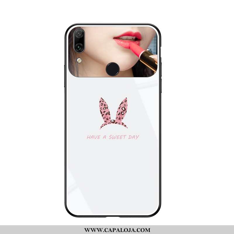 Capas Huawei P Smart+ Tendencia Silicone Vermelha Leopardo Preto, Capa Huawei P Smart+ Soft Baratos