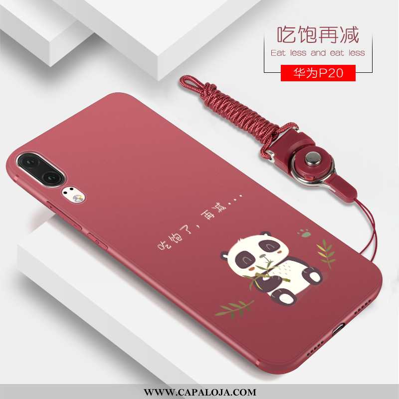 Capas Huawei P20 Fosco Criativas Mullet Antiqueda Vermelho, Capa Huawei P20 Personalizado Venda