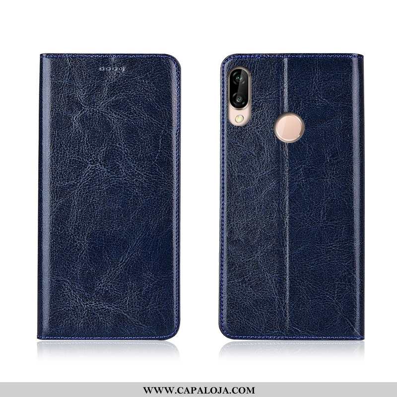 Capas Huawei P20 Lite Couro Completa Tigrada Nova Castanho, Capa Huawei P20 Lite Soft Baratos