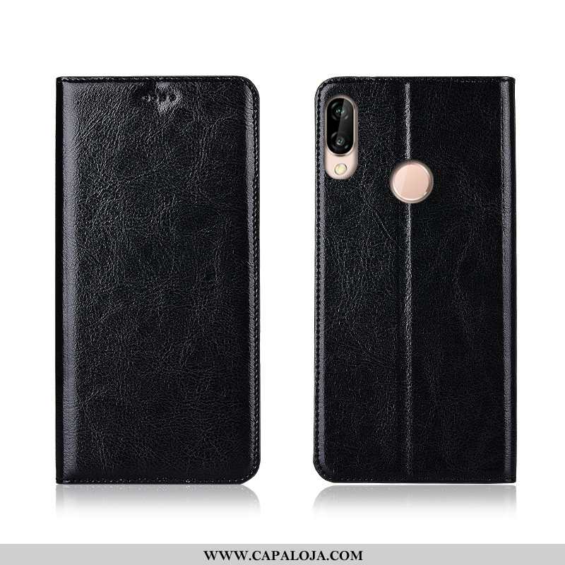 Capas Huawei P20 Lite Couro Completa Tigrada Nova Castanho, Capa Huawei P20 Lite Soft Baratos