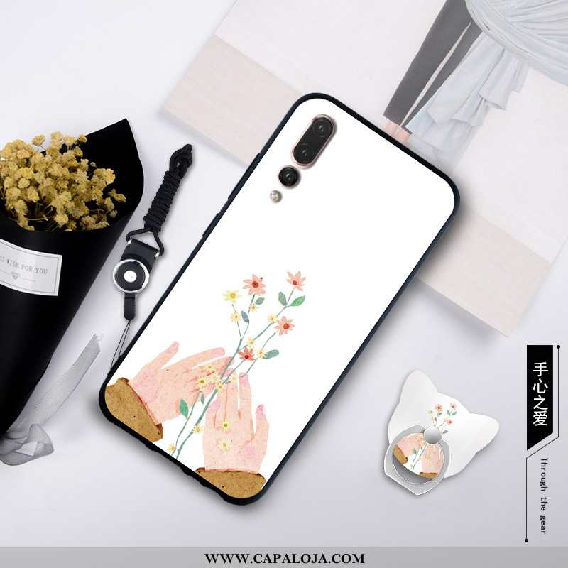 Capas Huawei P20 Pro Cordao Protetoras Silicone Branco, Capa Huawei P20 Pro Personalizada Promoção