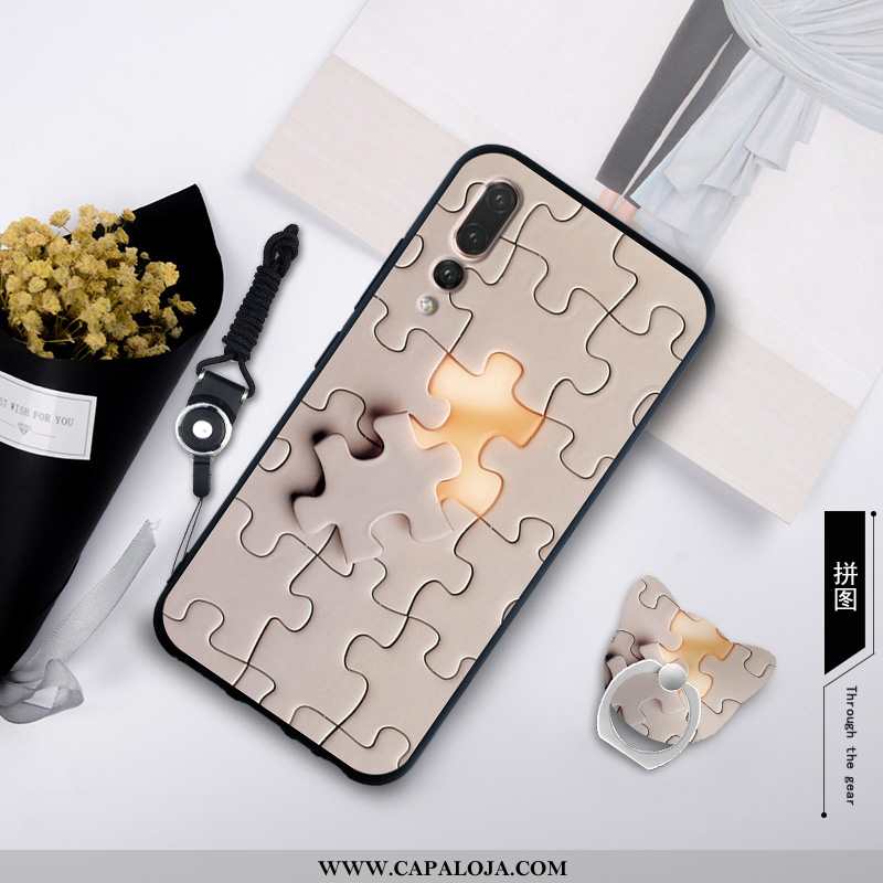 Capas Huawei P20 Pro Cordao Protetoras Silicone Branco, Capa Huawei P20 Pro Personalizada Promoção