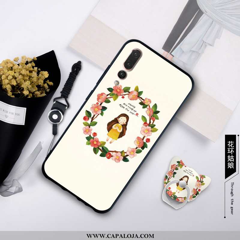 Capas Huawei P20 Pro Cordao Protetoras Silicone Branco, Capa Huawei P20 Pro Personalizada Promoção