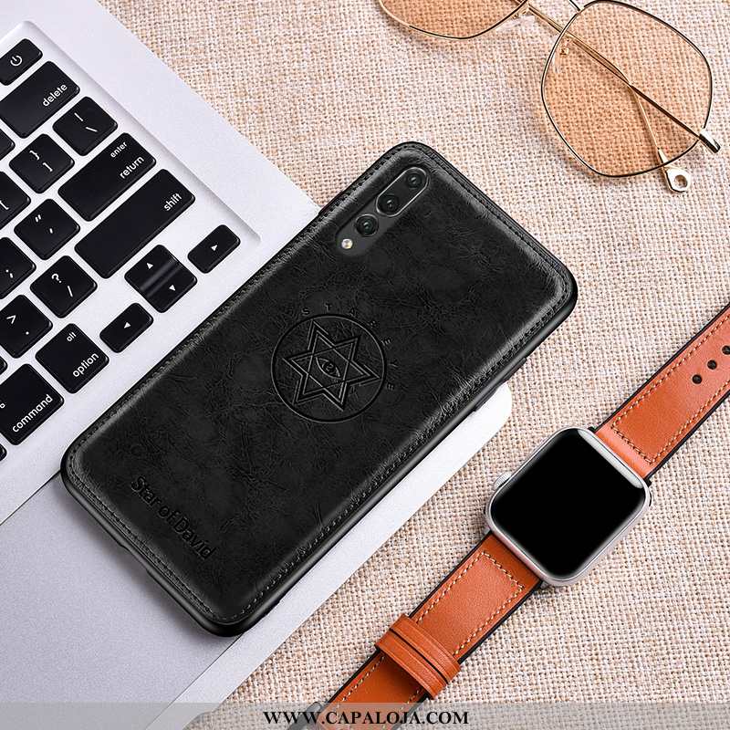 Capas Huawei P20 Pro Couro Estilosas Super Slim Castanho, Capa Huawei P20 Pro Tendencia Barato