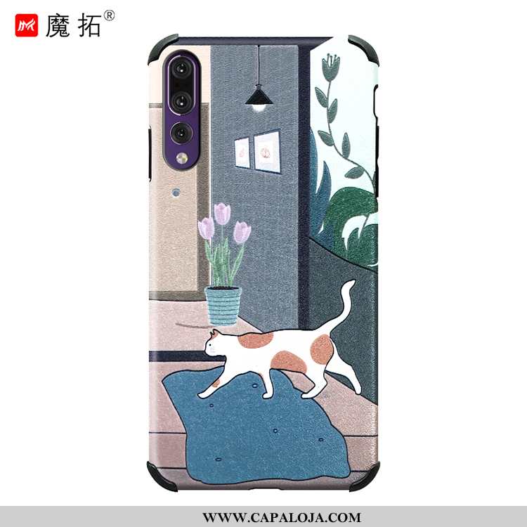 Capas Huawei P20 Pro Criativas Catinet Cases Feminino Azul, Capa Huawei P20 Pro Bonitos Promoção