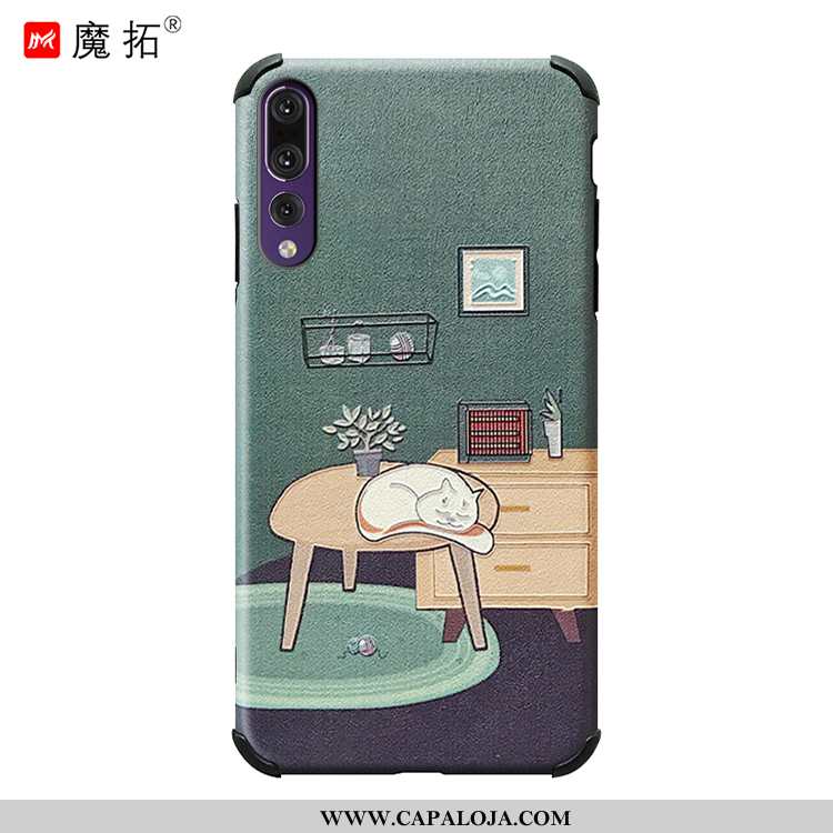 Capas Huawei P20 Pro Criativas Catinet Cases Feminino Azul, Capa Huawei P20 Pro Bonitos Promoção