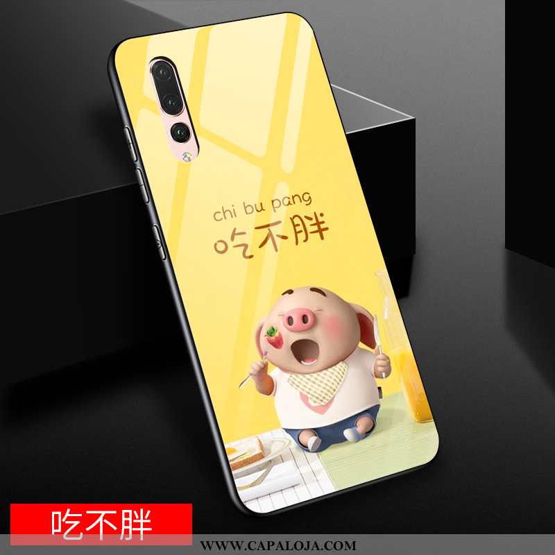 Capas Huawei P20 Pro Desenho Animado Masculino Aço Resistente Amarelo, Capa Huawei P20 Pro Vidro Bar