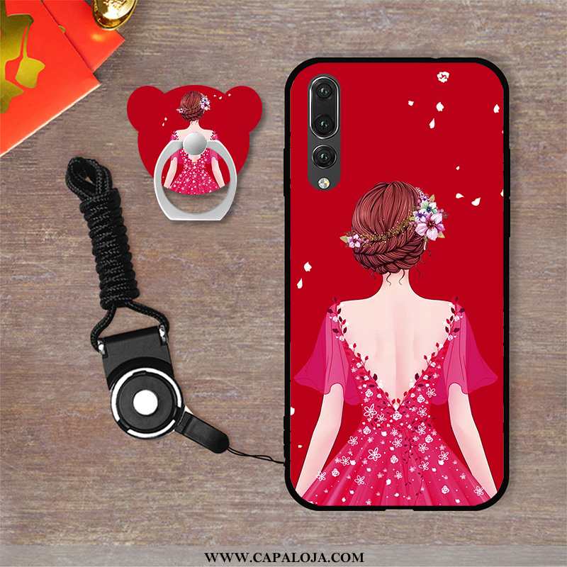 Capas Huawei P20 Pro Desenho Animado Silicone Feminino Soft Rosa, Capa Huawei P20 Pro Tendencia Bara