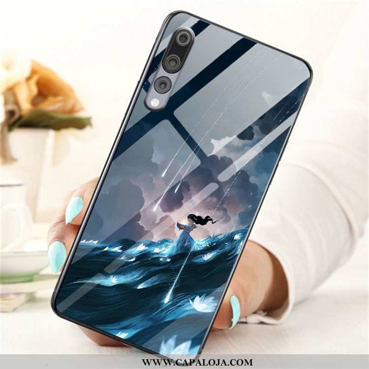 Capas Huawei P20 Pro Vidro Tendencia Bonitos Cases Azul, Capa Huawei P20 Pro Desenho Animado Online