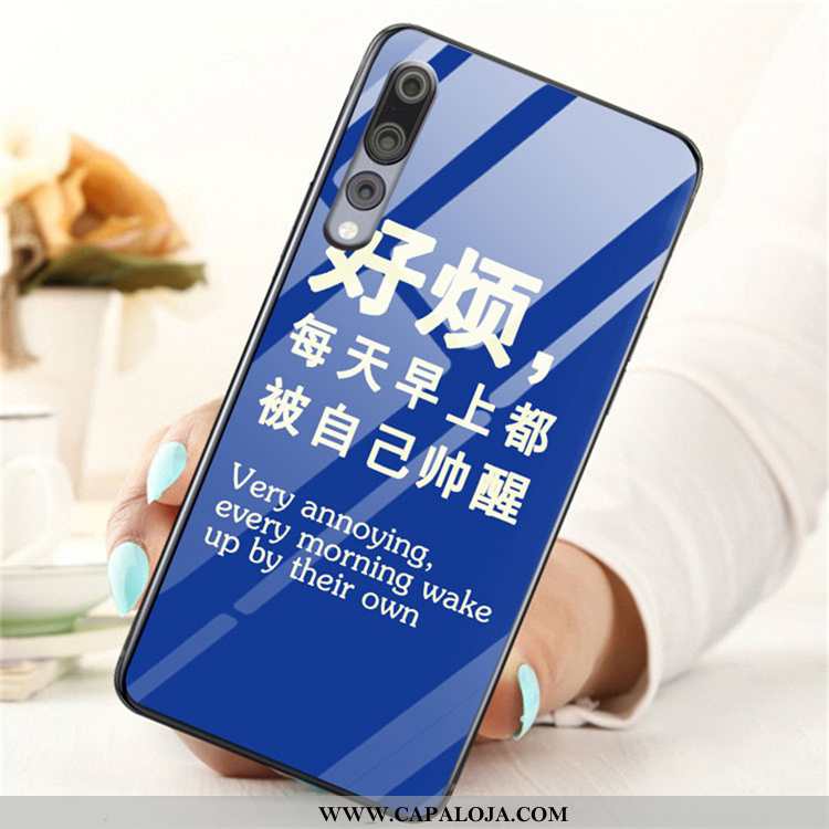 Capas Huawei P20 Pro Vidro Tendencia Bonitos Cases Azul, Capa Huawei P20 Pro Desenho Animado Online