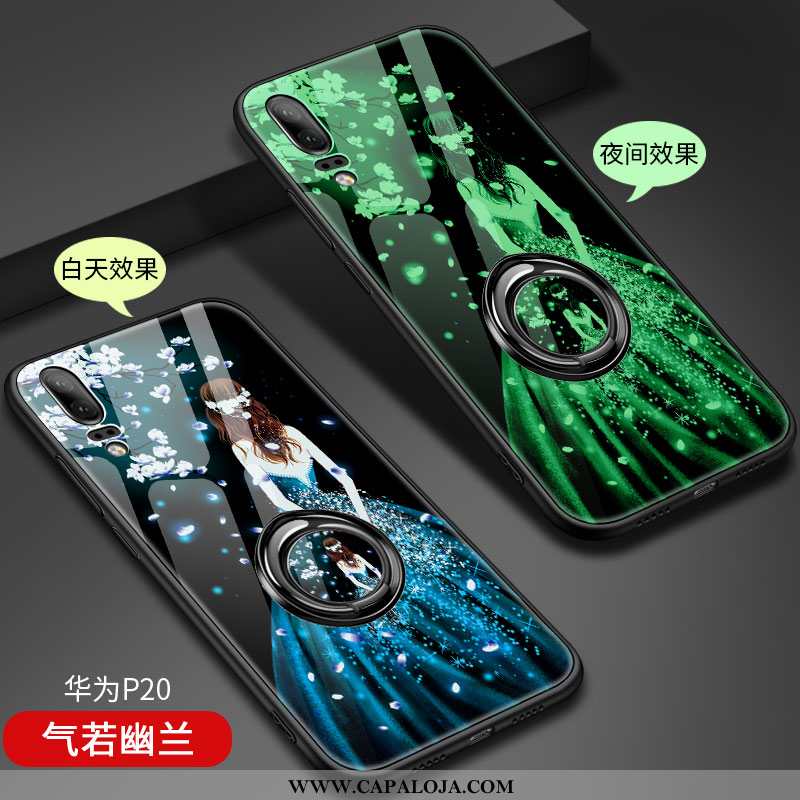 Capas Huawei P20 Protetoras Azul Escuro Tendencia Vermelha, Capa Huawei P20 Silicone Online