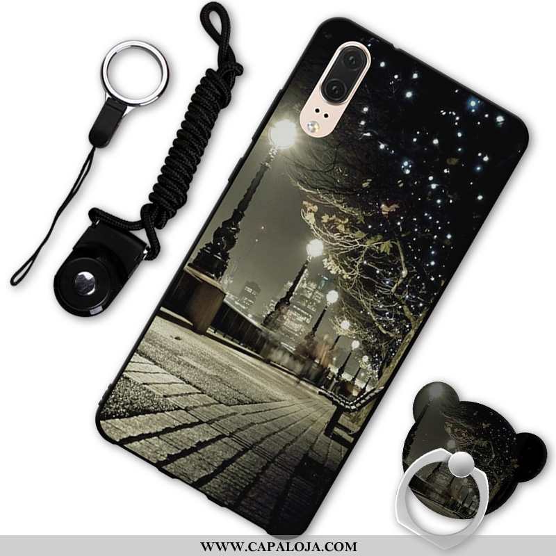 Capas Huawei P20 Protetoras Preto Tendencia Telemóvel, Capa Huawei P20 Personalizado Promoção