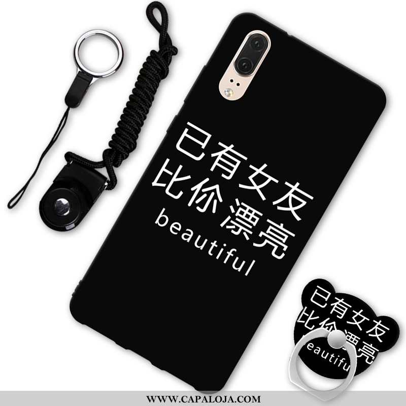 Capas Huawei P20 Protetoras Preto Tendencia Telemóvel, Capa Huawei P20 Personalizado Promoção