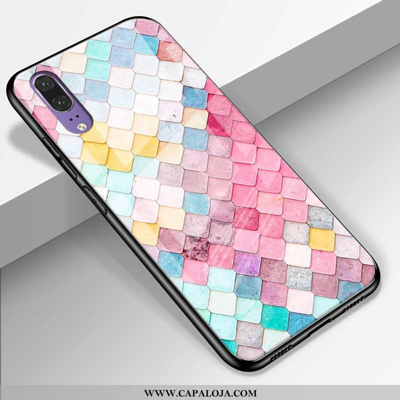 Capas Huawei P20 Protetoras Telemóvel Vidro Estiloso Colorido, Capa Huawei P20 Silicone Baratos