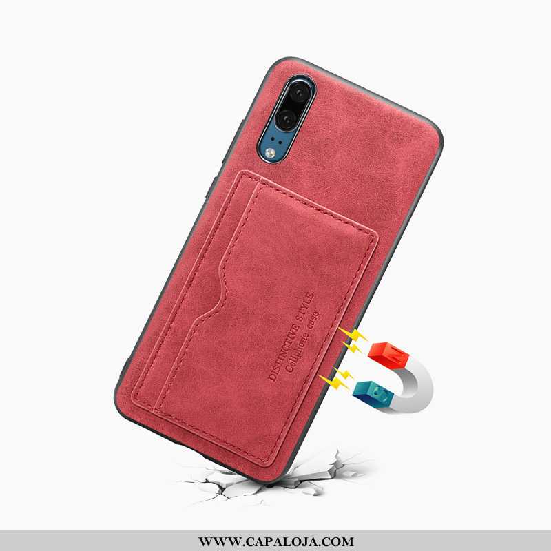 Capas Huawei P20 Protetoras Vermelha Cases Vermelho, Capa Huawei P20 Couro Promoção