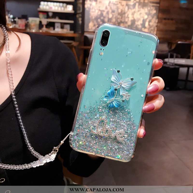 Capas Huawei P20 Soft Silicone Antiqueda Verde, Capa Huawei P20 Protetoras Barato